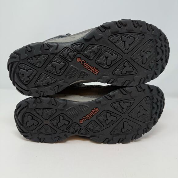 Columbia Boots Men's 9 Grey Orange Omnigrip Hiking Boot Outdoor Adventure Gear - Picture 7 of 10